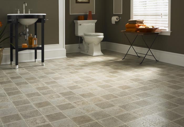 Linoleum floor covering
